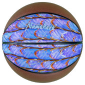 女遊の子！蝶パーソナライズされた羽 バスケットボール (正面)