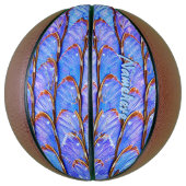 女遊の子！蝶パーソナライズされた羽 バスケットボール (縦)