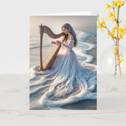 女遊はハープ海 カード (黄色い花)