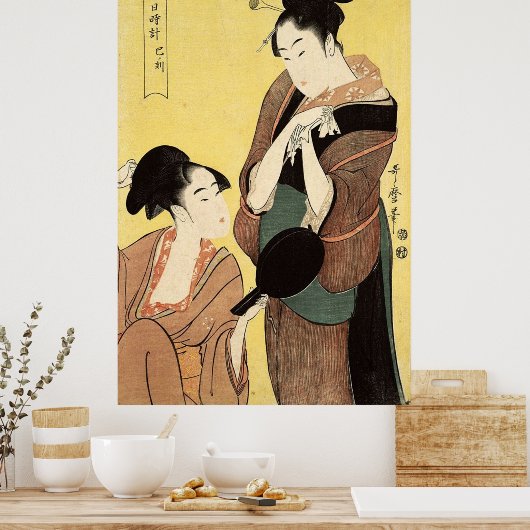 女遊は鏡 ポスター (キッチン)