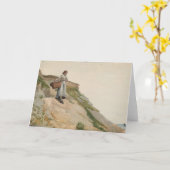 女運の子が | ウィンズローホーマー カード (黄色い花)