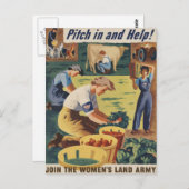 女陸軍に救済参加する ポストカード (正面/裏面)