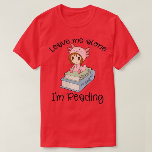 女離れ独り自分の本読恋人の本W Tシャツ (デザイン正面)