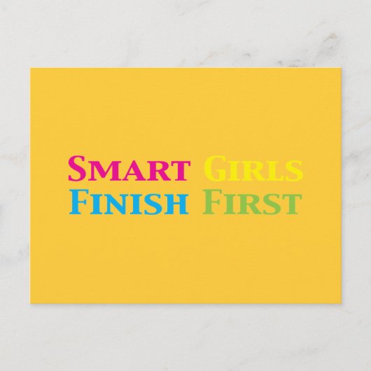 女頭が切れるの子が最初の贈り物を仕上げる ポストカード (正面)