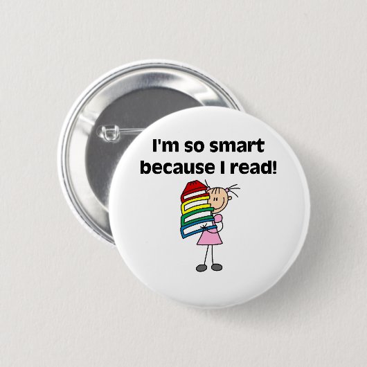 女頭が切れるの子だ読よ 缶バッジ (正面&裏面)