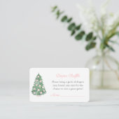 女頭が切れる子おむつラッフル用ベビーシャワー エンクロージャーカード (スタンド正面)