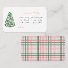 女頭が切れる子おむつラッフル用ベビーシャワー エンクロージャーカード