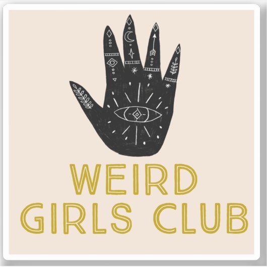 女風変わりの子クラブのシール シール (正面)