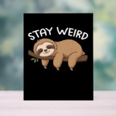 女風変わり性の動物愛好家におもしろい対して怠ける アクリルサイン (ニュートラル)