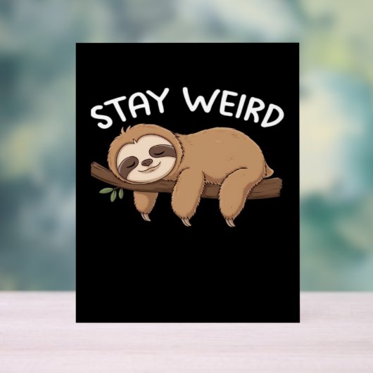 女風変わり性の動物愛好家におもしろい対して怠ける アクリルサイン (ニュートラル)