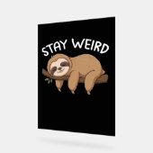 女風変わり性の動物愛好家におもしろい対して怠ける アクリルサイン (傾斜)