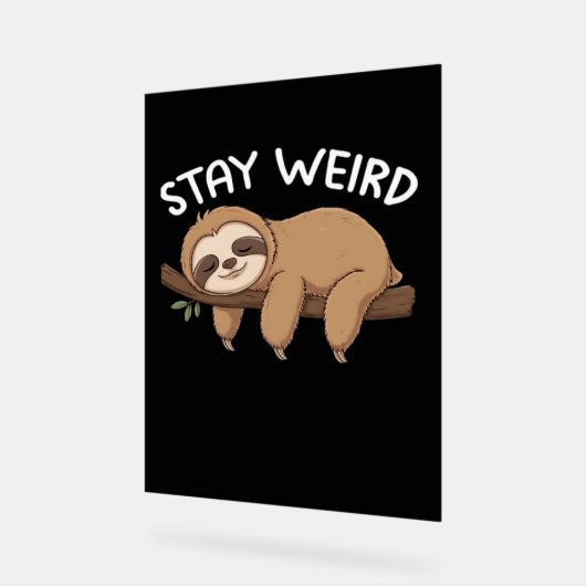 女風変わり性の動物愛好家におもしろい対して怠ける アクリルサイン (傾斜)