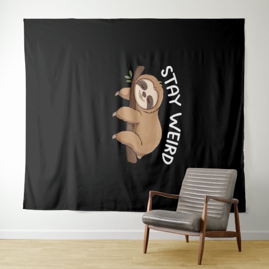 女風変わり性の動物愛好家におもしろい対して怠ける タペストリー (インサイチュ(横))