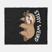 女風変わり性の動物愛好家におもしろい対して怠ける フリースブランケット (正面(横))