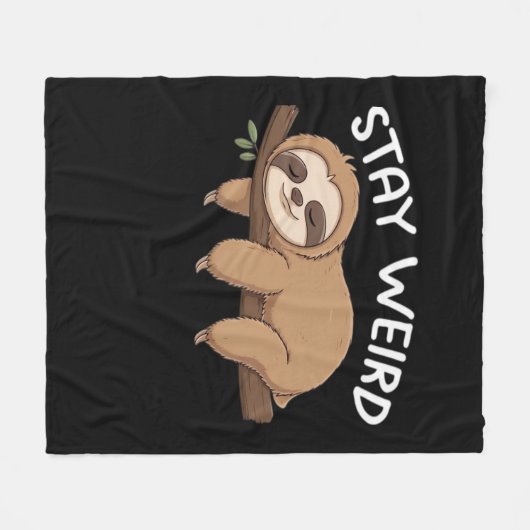 女風変わり性の動物愛好家におもしろい対して怠ける フリースブランケット (正面(横))