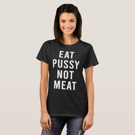 女食べの肉のカーテンは牛ではなく大人おもしろいのおもち Tシャツ (正面フル)