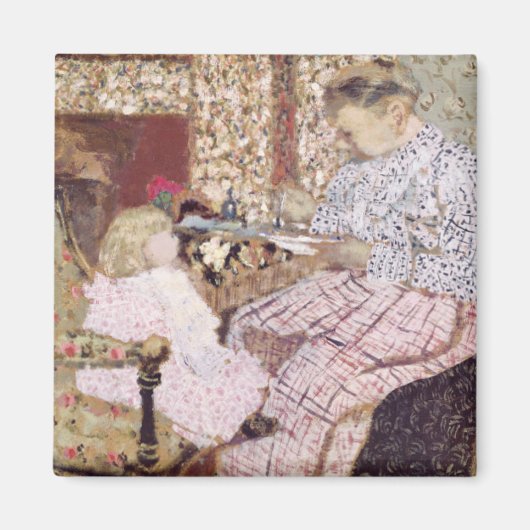 女食べ物を与えの子, 1901 マグネット (正面)