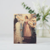 女食べ物を与え子 ポストカード (スタンド正面)