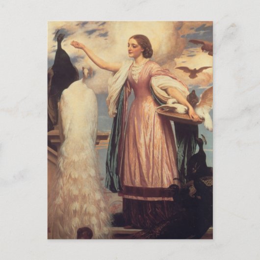 女食べ物を与え子 ポストカード (正面)