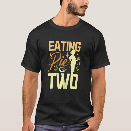 女食べ物子のパイ Tシャツ (正面)