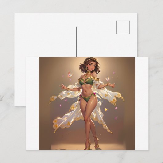 女魅力的の子 ポストカード (正面/裏面)