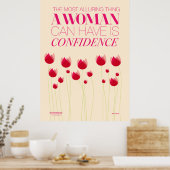 女魅力的性が持つのは自信 ポスター (キッチン)