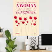 女魅力的性が持つのは自信 ポスター (ホームオフィス)