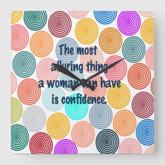 女魅力的性 スクエア壁時計 (正面)