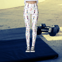 「女鮮やか性の女の子を股にレギンス」 レギンス