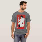 女黒猫・高橋松亭 Tシャツ (正面フル)