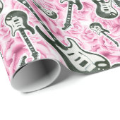 女10代のの子のロックアンドロールバラパーティーラップ ラッピングペーパー (ロールコーナー)