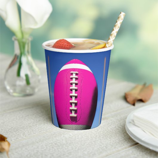 女10代のの子ゴールポスト誕生日パーティーピンクサッカー 紙コップ (インサイチュ)