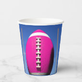 女10代のの子ゴールポスト誕生日パーティーピンクサッカー 紙コップ (正面)