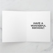 女10代のの子誕生日かわいい猫挨拶カード カード (内部)