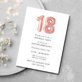 女10代のの子18th誕生日パーティーの写真 招待状