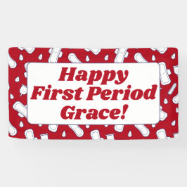 女10代の子幸せ第一期赤月経模様 横断幕