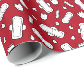 女10代の子第一期血液赤メンズパッド ラッピングペーパー (ロールコーナー)