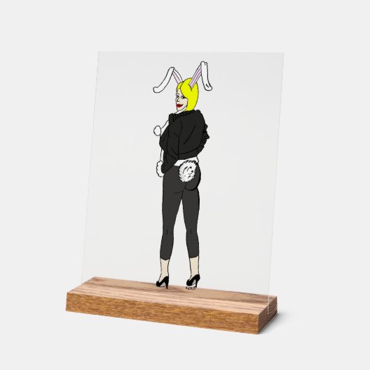 女 アクリルサイン (傾斜)