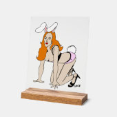 女 アクリルサイン (傾斜)