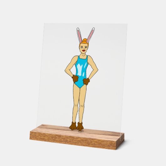 女 アクリルサイン (傾斜)