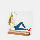 女 アクリルサイン (傾斜)