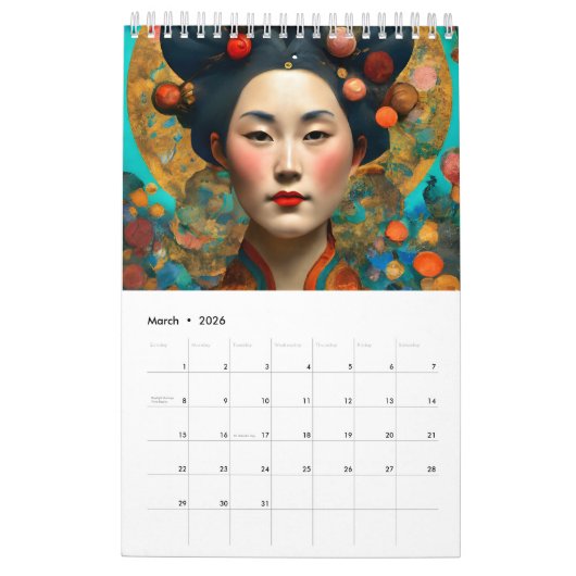 女 カレンダー (3月 2026)