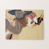 女,国貞女性，国貞，浮世絵 ジグソーパズル (横)