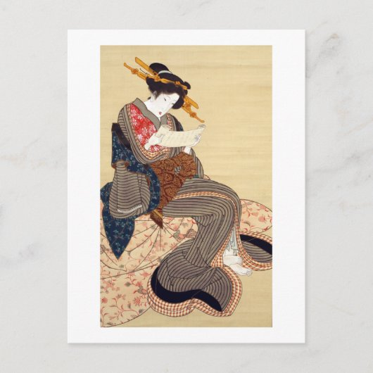 女,国貞女性，国貞，浮世絵 ポストカード (正面)
