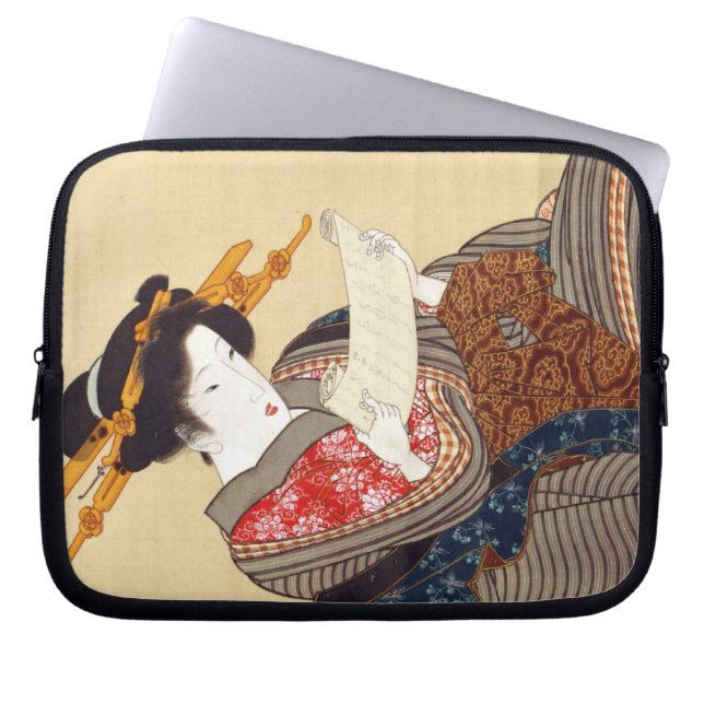 女,国貞女性，国貞，浮世絵 ラップトップスリーブ (正面)