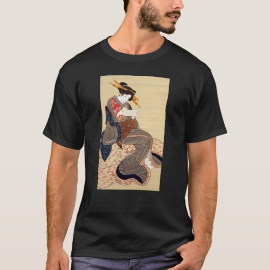 女,国貞女性，国貞，浮世絵 Tシャツ (正面)