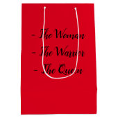 「女、戦士、女王」 ミディアムペーパーバッグ (裏面)