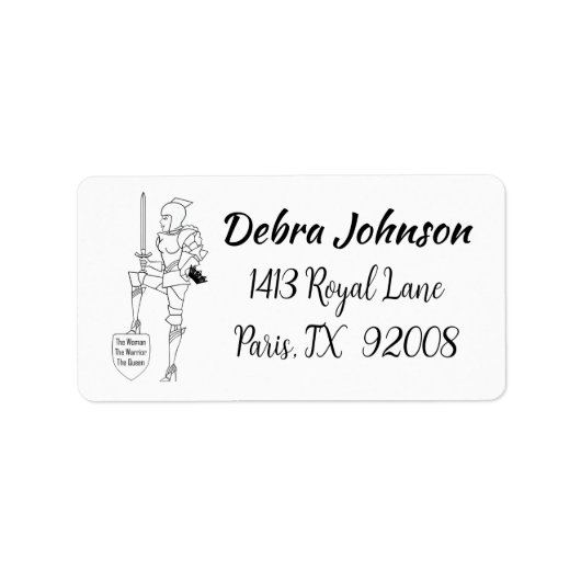 「女、戦士、女王」 ラベル (正面)