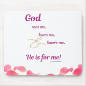 女 – 神が知る – 私を知る マウスパッド (正面)