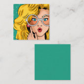 女#1 スクエア名刺 (正面/裏面)